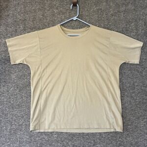 Magellan Sportswear Mens XL Pima Cotton Blend‎ Crewneck Shirt Olive Short Sleeve